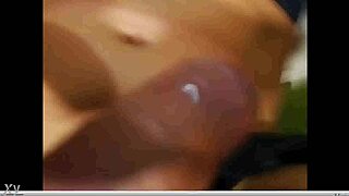 shemale webcam session with a hot cumshot