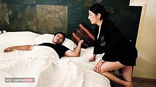 skinny girlfriend ceci cortez deepthroats to wake me for creampie fuck