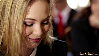 Classy babe rides dick passionately in roleplay.