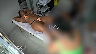 Wife Uses Naughty Bikini For Massage, Masseur Gets Horny Seeing Pussy