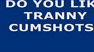 shemale webcam session with a hot cumshot