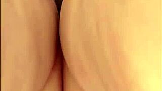 following a mature woman in skirt and thong on the street