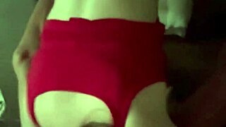 step sister in red lingerie craves big cock cumming in her mouth for breakfast