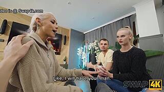 swap4k kinky couple fucks young girl after feet massage while cuckold watches