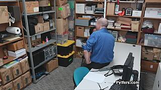 Frizzy Haired Ebony Teen Sucks Patrolman's Dick