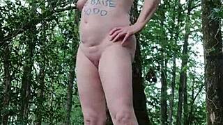 Milf Slave Humiliated in Forest Doggy Style Session