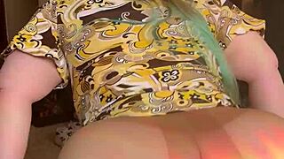 Joan Day wears see-through tights and flaunts her curvy body