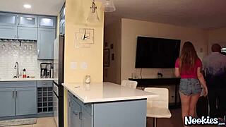 real couple fucks babysitter in a threesome, so hot 🔥