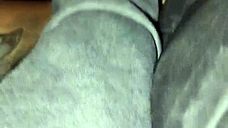 Young wife gives blowjob in app car