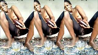 milf nikkie fucks a huge eggplant and tastes her squirt with pussy fat skinny juicy black masturbation big ass