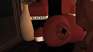 Breeding another fangirl in Roblox sex session