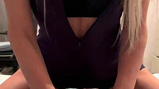 Beautiful stepmom helps stepson cum first time in bed