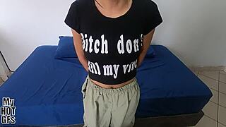 oh god, this skinny girl’s barely legal and already begging to screw