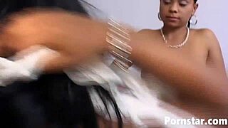 Lesbian Hottie Brown Sugar Licks Sweet Pussy