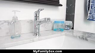 blonde stepsis emma bugg can't brush as stepbro sucks her lips