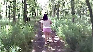 want to see this sexy bbw flashing in the woods and carwash? part 2!