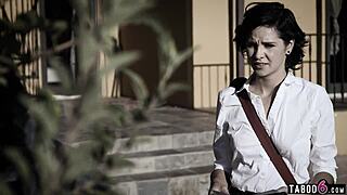 babysitter takes care of the huge cock