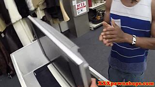 Pawnshop amateur doggystyled and sucked