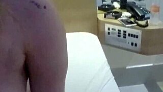 Blonde Teen 18+ Rubs Her Pussy on a Big Cock