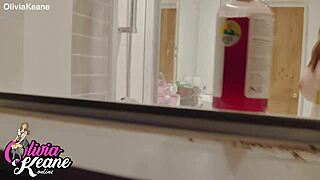 Watch blue-eyed british neighbour bathing in shower 😏