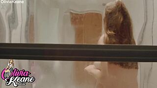 Watch blue-eyed british neighbour bathing in shower 😏