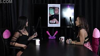 In the Tinder game, she claimed to have licked Elisa Sanches' pussy, then showed her blowjob skills and tits.