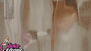 Watch blue-eyed british neighbour bathing in shower 😏