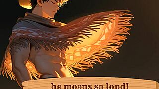 He moans so loud during erotic solo orgasm