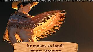 He moans so loud during erotic solo orgasm