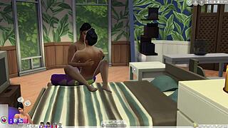 Cardi B's steamy sex tape in Sims 4 with close-up pussy action