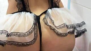 Stepsister Cleaning In Sexy Lingerie Costume