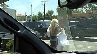 Big tits blonde mom riding hard in bed.