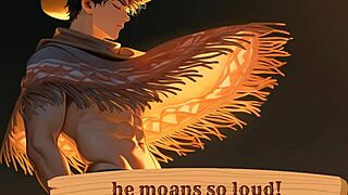 He moans so loud during erotic solo orgasm