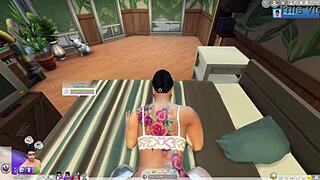 Cardi B's steamy sex tape in Sims 4 with close-up pussy action