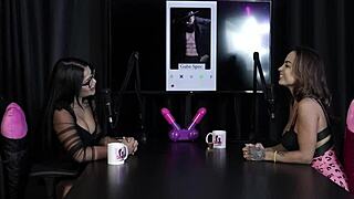 In the Tinder game, she claimed to have licked Elisa Sanches' pussy, then showed her blowjob skills and tits.