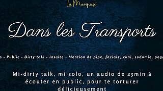 French tease in public with dirty talk!