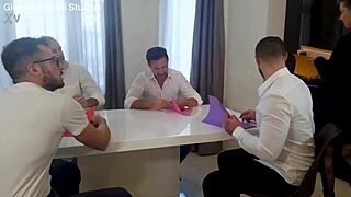 Oneybeezz Takes 4on1 DP Gangbang with Rough Gagging