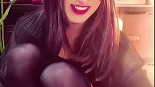 Black-Haired Ladyboy Masturbates Quietly In Public Toilet