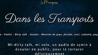 French tease in public with dirty talk!