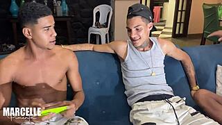 Young Well-Endowed Guys Line Up To Fuck The Friend's Mother's Ass