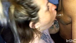 Fat blonde slut loves dick in throat and cum on eyes