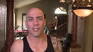 Personal Trainer Demands Naked Exercises, Covering Blonde's Big Boobs With Cum