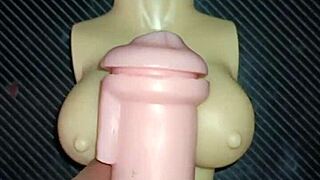 Trio with kissy and dolly gets fucked in pussy and ass, cum on tits