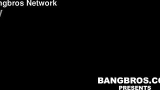 old man watches brunette give blowjob to big black cock