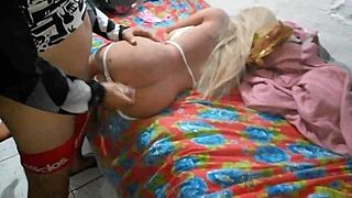 Teen Blonde Gets Anal Fucked Sideways With Sex Toy Deeply