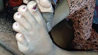 A Man Fucks Desi Housewife Roughly While Husband Watches with Old Father-in-Law