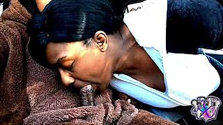 Bear Suit Couple Enjoys Public Swallowing Session