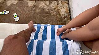 Latina Bent Over For Beach Fuck Cum Inside