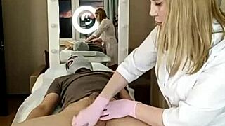 russian beauty shaves her hairless pussy before getting fucked by big cock