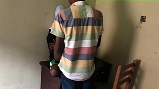 My petite girlfriend visits and rides my big black cock